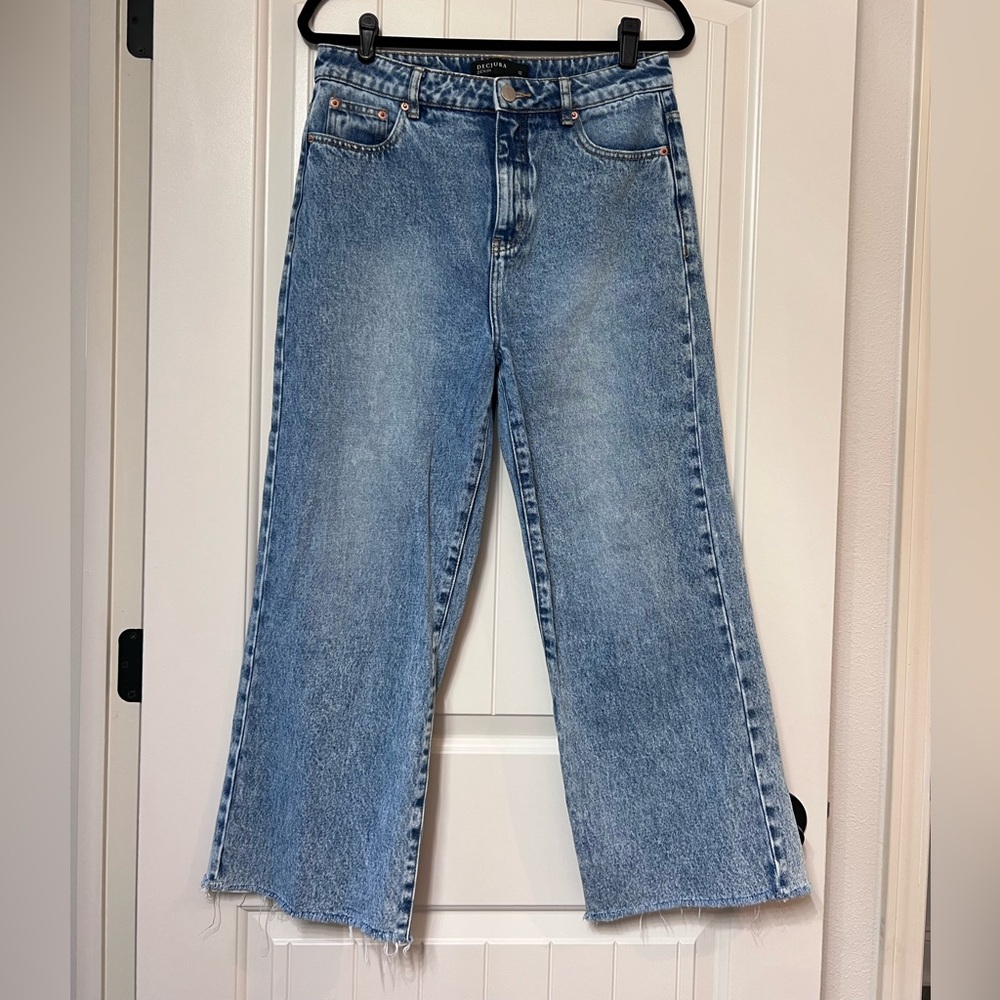 DECJUBA ultra high rise wide leg denim jeans, size ,12